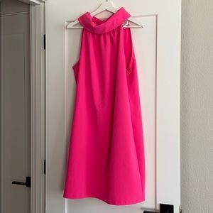 Sail to Sable Shocking Pink Cowl Neck Dress